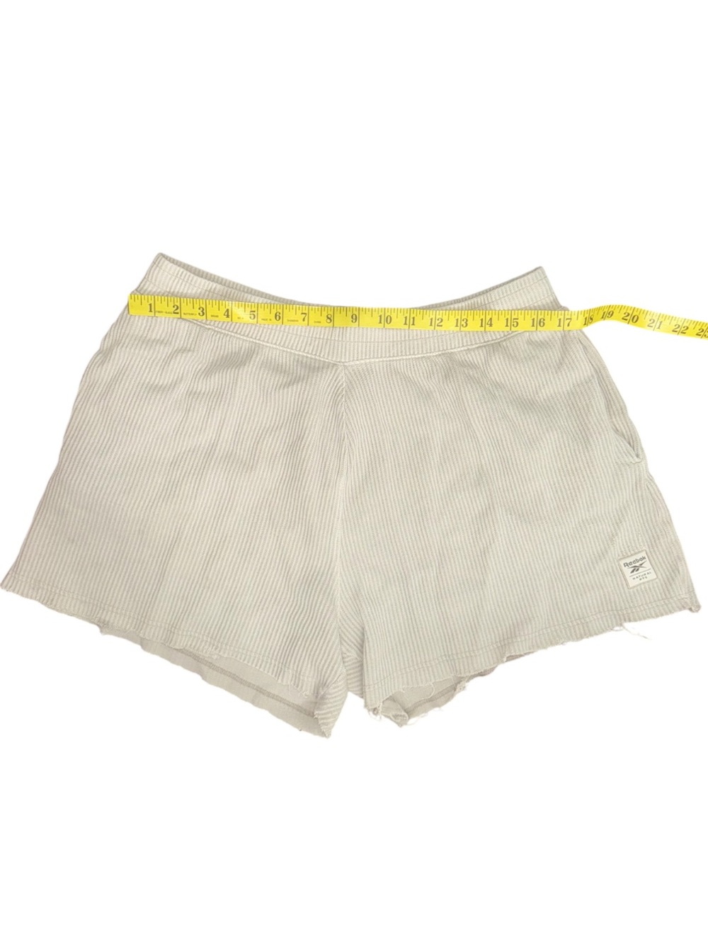 Light Gray Striped Women’s Casual Shorts - Picture 7 of 10